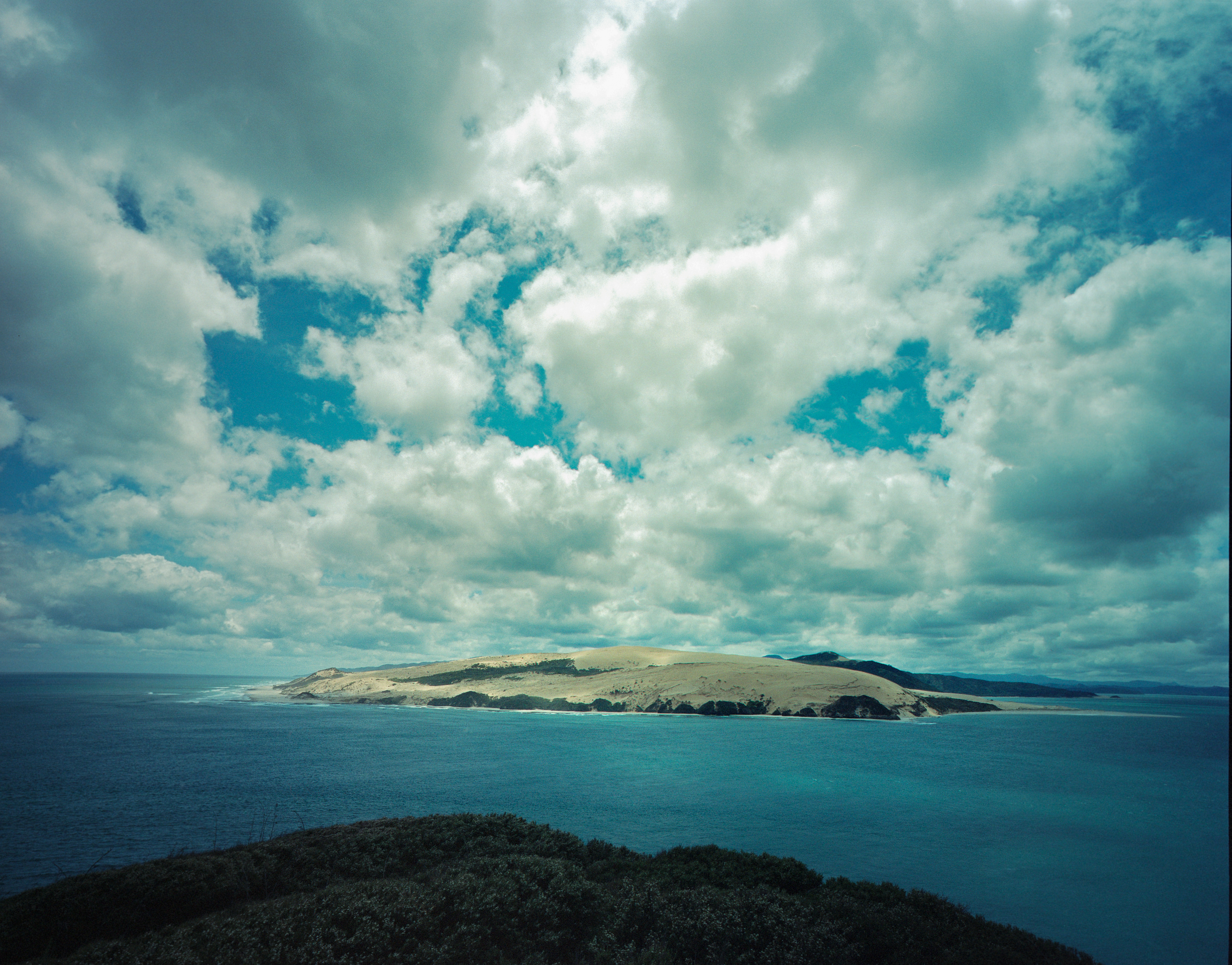 View of Opononi, Omapere, Northland Region, North Island